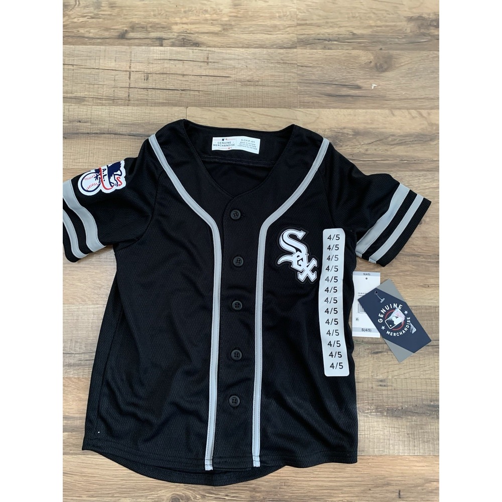 MLB Genuine Merchandise Chicago White Sox Youth Jersey Small 4/5 Black/Gray NEW